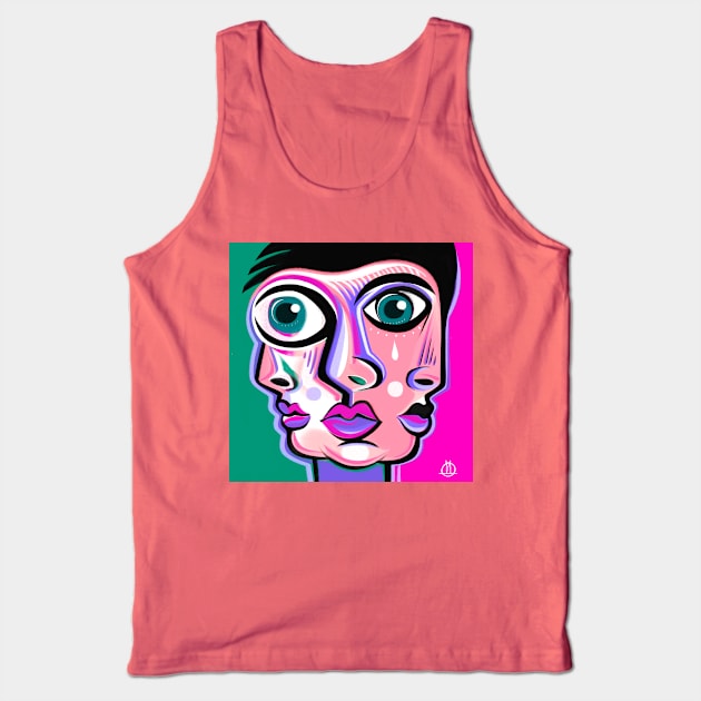 Many faces Tank Top by Daria Kusto